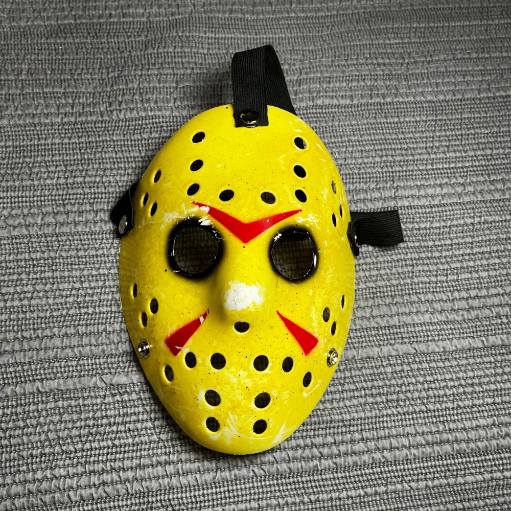 Yellow Jason Voorhees Hockey Mask Horror Slasher Halloween Cosplay Costume